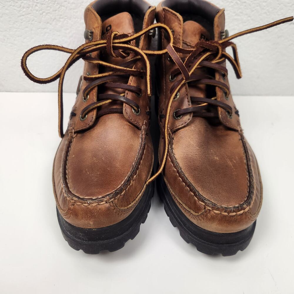 Ralph Lauren Otero Mid Hiking Boot in Tan Brown Women Size 8.5 - Picture 6 of 11
